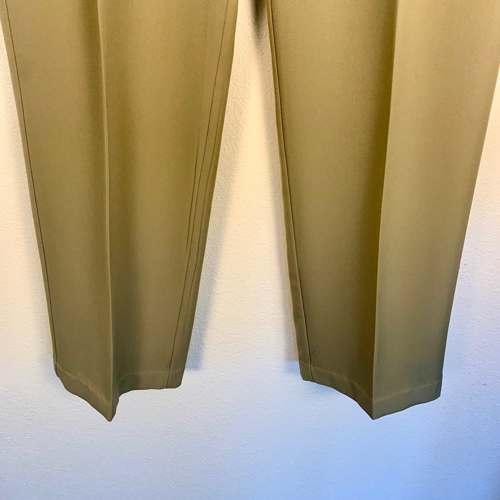 Haggar Cool 18 Pro Mens Dress Pants 36x34 Khaki Flat Front Classic Fit - Picture 6 of 10